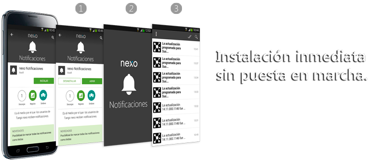 nexo Notificaciones instalación